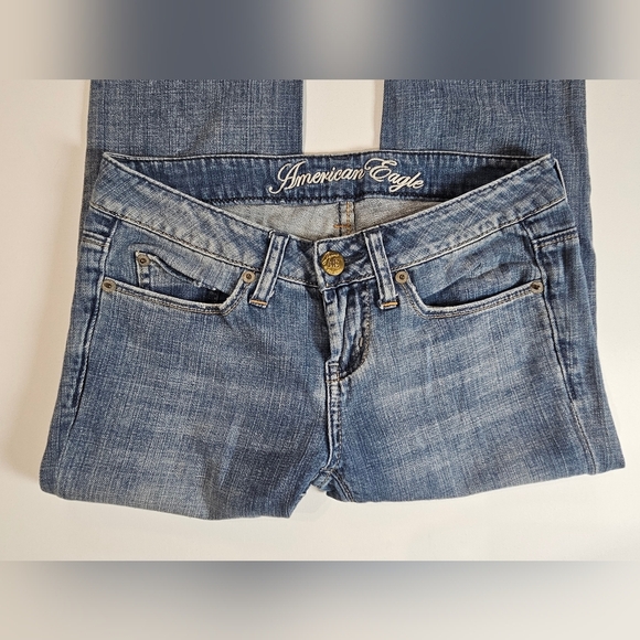 American Eagle Jeans Womens‎ 0 Regular Faded Skinny Two Tone Pocket 90s Low Rise - Picture 4 of 10